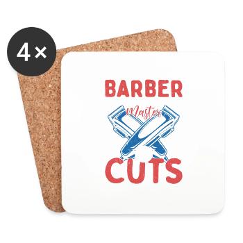 Barber Lord Of The Fades Master of Cuts Haircut Ba - Coasters (set of 4) - white - Front