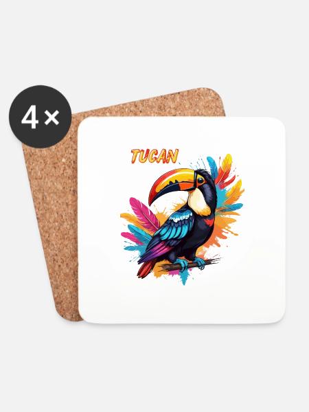 TUKAN - Untersetzer (4er-Set) - Weiß