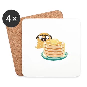 Quelqu’un a-t-il dit crêpes - Dessous de verre (lot de 4) - blanc - Devant