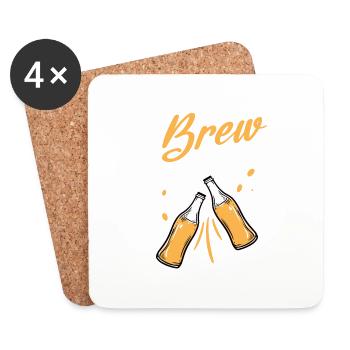 Brew Can Do It! Homebrew Brewer Craft Beer - Coasters (set of 4) - white - Front