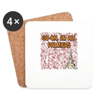 Go on Im All Palmiers Iconic Food French Famous - Untersetzer (4er-Set) - Weiß - Vorne