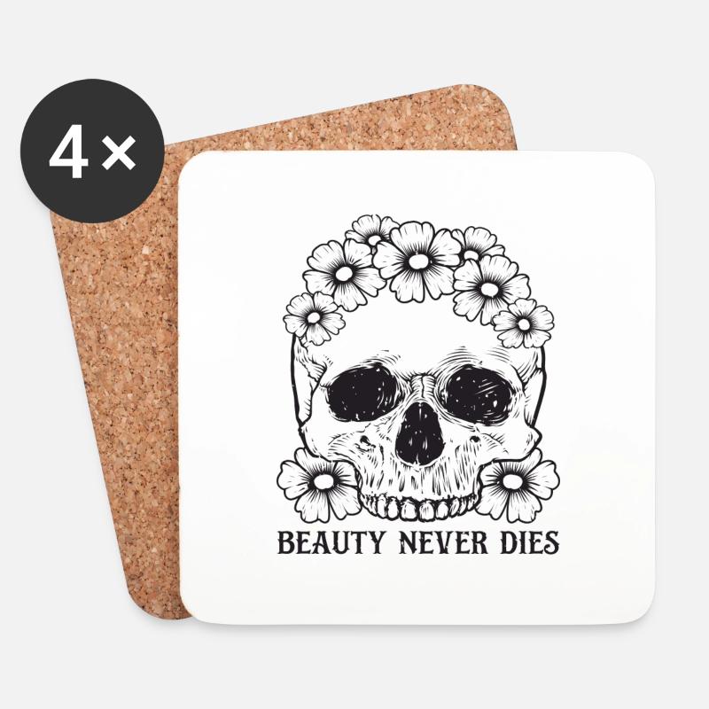 Beauty never Dies - Untersetzer (4er-Set) - Weiß