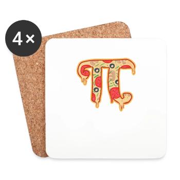 Pizza Pi Day Funny Nerd Geek Lehrer Italienisch - Untersetzer (4er-Set) - Weiß - Vorne