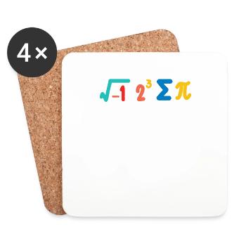 Pi Day Drôle De Mathématiques Amant Mignon Enseignant Étudiants - Dessous de verre (lot de 4) - blanc - Devant