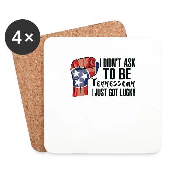 Tennessean Américain US Patriot États-Unis Cultivé - Dessous de verre (lot de 4) - blanc - Devant