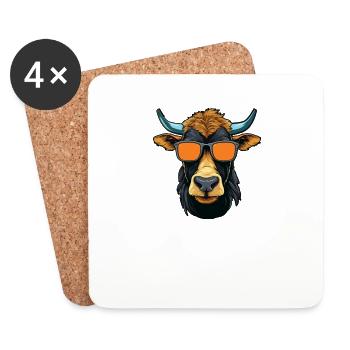 Dad Mom Sunglasses - Devon - Coasters (set of 4) - white - Front