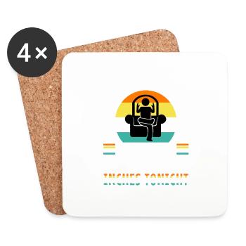 Im no weatherman but you can expect a few inches - Coasters (set of 4) - white - Front