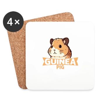 I Speak Fluent Guinea Pig Rodent Cavy Lover - Coasters (set of 4) - white - Front