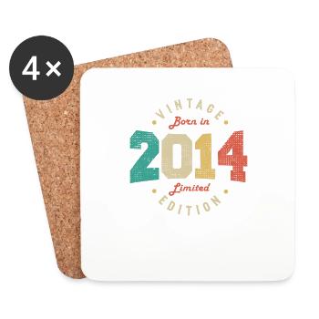Vintage 2014 Original 2014 Retro Anniversary 2014 - Coasters (set of 4) - white - Front