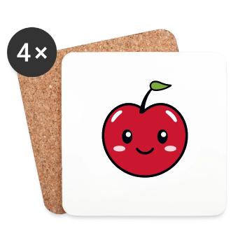 Cherries - Coasters (set of 4) - white - Front