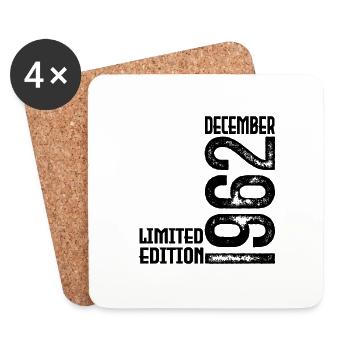 Geburtstagsgeschenk Dezember 1962. Dezember 1962. - Untersetzer (4er-Set) - Weiß - Vorne