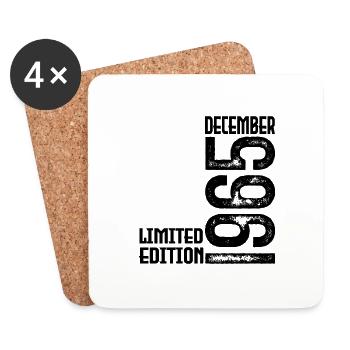 Geburtstagsgeschenk Dezember 1965. Dezember 1965. - Untersetzer (4er-Set) - Weiß - Vorne
