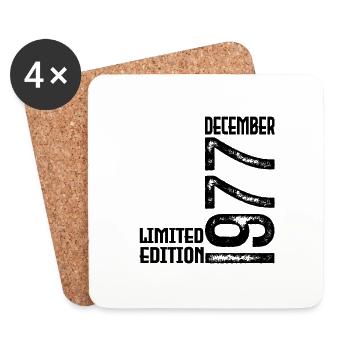 Birthday Gift December 1977. December 1977. - Coasters (set of 4) - white - Front