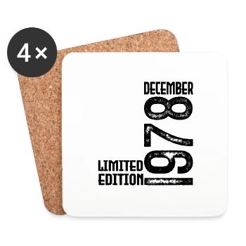 Cadeau Anniversaire Décembre 1978. Decembre 1978. - Dessous de verre (lot de 4) - blanc - Devant