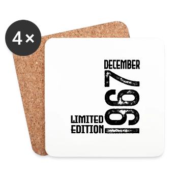 Geburtstagsgeschenk Dezember 1967. Dezember 1967. - Untersetzer (4er-Set) - Weiß - Vorne