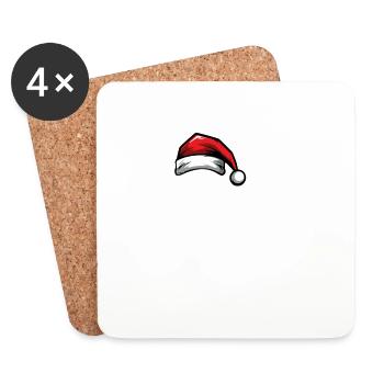12 Numéro de Noël - Dessous de verre (lot de 4) - blanc - Devant