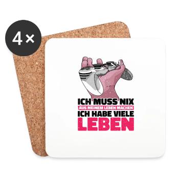 Lustiges Gaming Motiv - Perfektes Geschenk - Untersetzer (4er-Set) - Weiß - Vorne