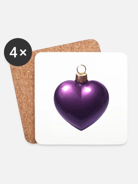 Bauble - Coasters (set of 4) - white