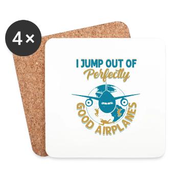 I Jump Out Of Perfectly Good Airplanes Skydiver Pa - Untersetzer (4er-Set) - Weiß - Vorne
