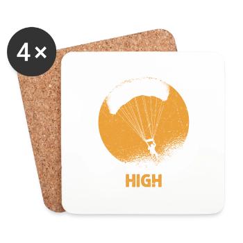 I Like To Get High Parachute Skydiver - Coasters (set of 4) - white - Front
