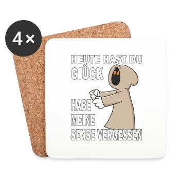 SENSENMANN SENSE VERGESSEN - Untersetzer (4er-Set) - Weiß - Vorne