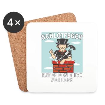 SCHLOTFEGER HABEN DEN BLICK VON OBEN - Untersetzer (4er-Set) - Weiß - Vorne