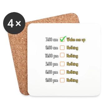 Things To Do During The Day | Funny Design - Coasters (set of 4) - white - Front