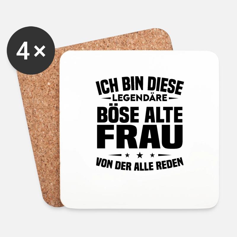 Ich bin diese legendäre böse alte - Untersetzer (4er-Set) - Weiß