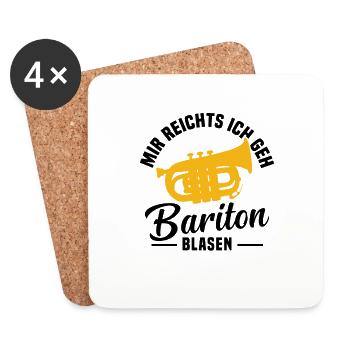 Mir reichts ich geh Bariton blasen - Untersetzer (4er-Set) - Weiß - Vorne