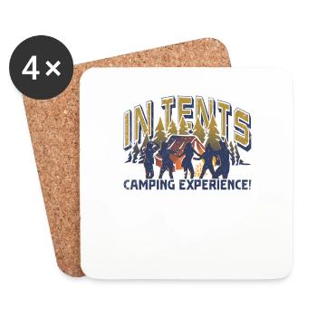 In tents camping experience! - Untersetzer (4er-Set) - Weiß - Vorne