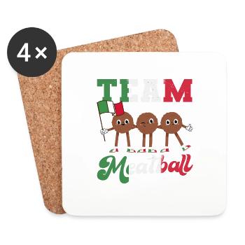 Team Meatball - Coasters (set of 4) - white - Front