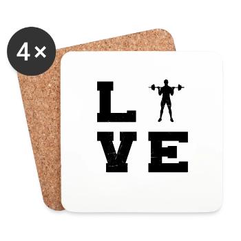 Women's Fitness Endurance Training Strength Training - Coasters (set of 4) - white - Front