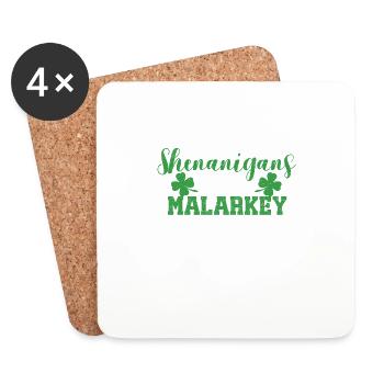 Prone to and mischief St. Patrick's Day - Coasters (set of 4) - white - Front