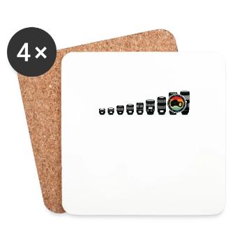 Photographer Lens Camera Photographer Enthusiast - Coasters (set of 4) - white - Front