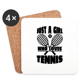 Joueur de tennis Tennis Club de tennis Amateur de tennis - Dessous de verre (lot de 4) - blanc - Devant