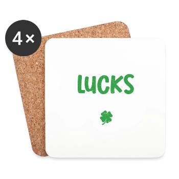 Zero Luck Given Funny Irish St. Patrick's Day - Coasters (set of 4) - white - Front