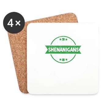 Let the Shenanigans begin Saint Patrick's - Coasters (set of 4) - white - Front