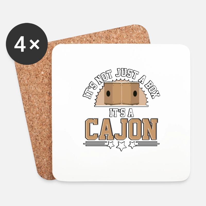 It's Not Just A Box It's A Cajon Kachon - Coasters (set of 4) - white