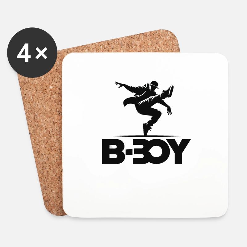 Breakdance Breakdancer Breakdance Kinder - Untersetzer (4er-Set) - Weiß