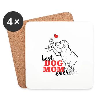 Best Rottweiler Mom Rottweiler - Coasters (set of 4) - white - Front