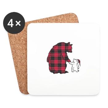 Big Sister Bear - Untersetzer (4er-Set) - Weiß - Vorne