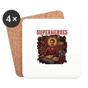 Teachers Are Just Superheroes In Disguise 21 - Coasters (set of 4) - white - Front