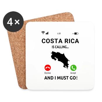 Costa Rica Mittelamerika Urlaub - Untersetzer (4er-Set) - Weiß - Vorne