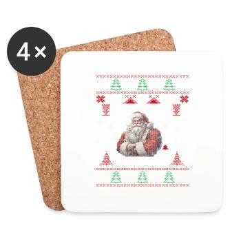 No Lift No Gift Fitness Christmas Gift Gym - Coasters (set of 4) - white - Front
