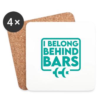 I Belong Behind Bars 2 - Coasters (set of 4) - white - Front