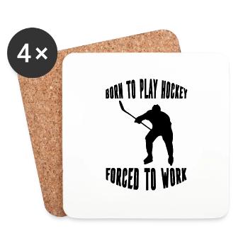 Joueur de hockey sur glace Équipe de hockey sur glace Fan de hockey sur glace - Dessous de verre (lot de 4) - blanc - Devant