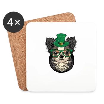 Irish Chihuahua Mexican Dog Owner - Coasters (set of 4) - white - Front