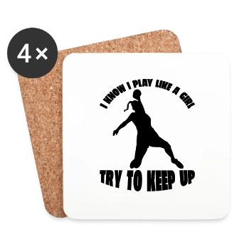 Fan de handball Handball Handball Joueur Équipe de handball - Dessous de verre (lot de 4) - blanc - Devant