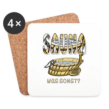 SAUNA QUOI D’AUTRE - Dessous de verre (lot de 4) - blanc - Devant