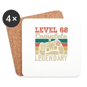 Level 68 Complete, 68 Birthday Gift - Coasters (set of 4) - white - Front